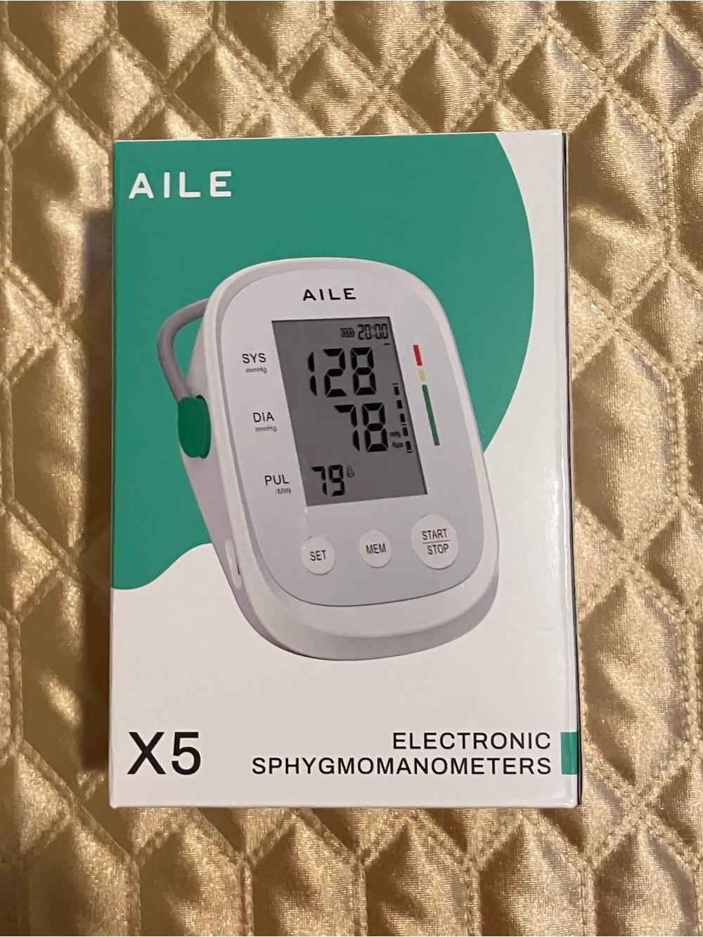 X5 White & Green Electronic Blood Pressure Monitor